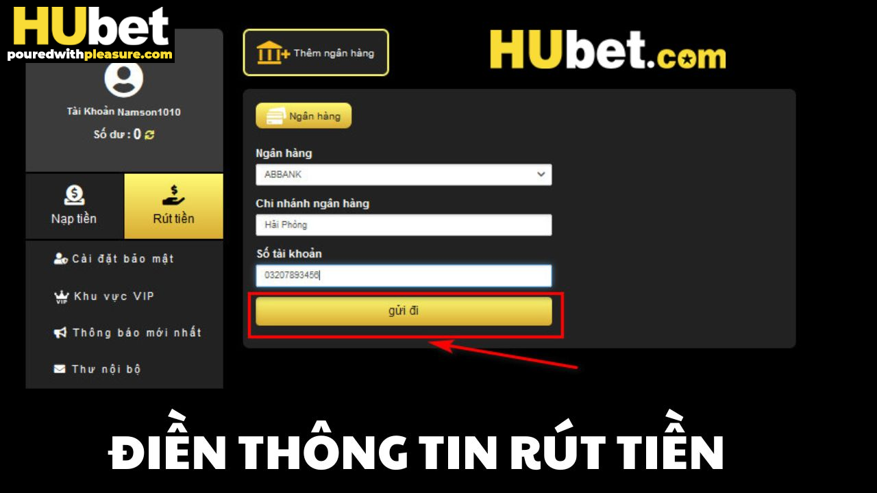 Cách rút tiền HUBET cực dễ