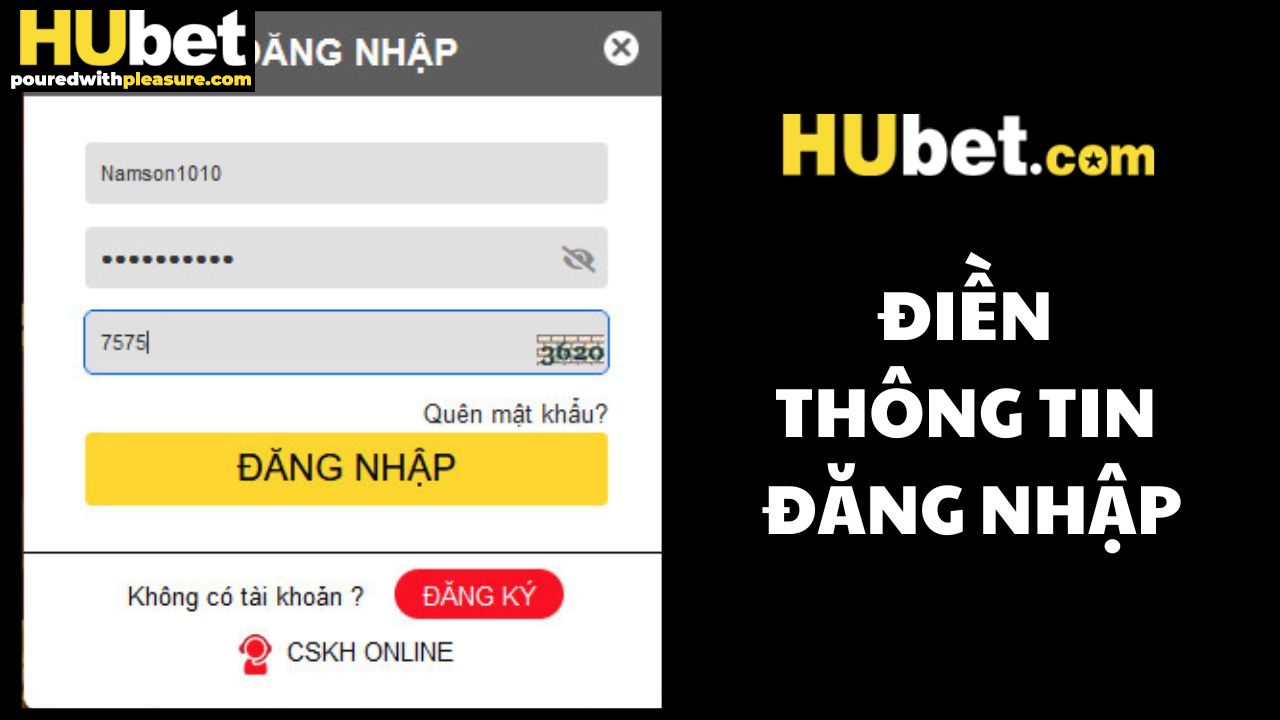 Chọn đường link chính xác để đăng nhập vào trang chủ HUBET